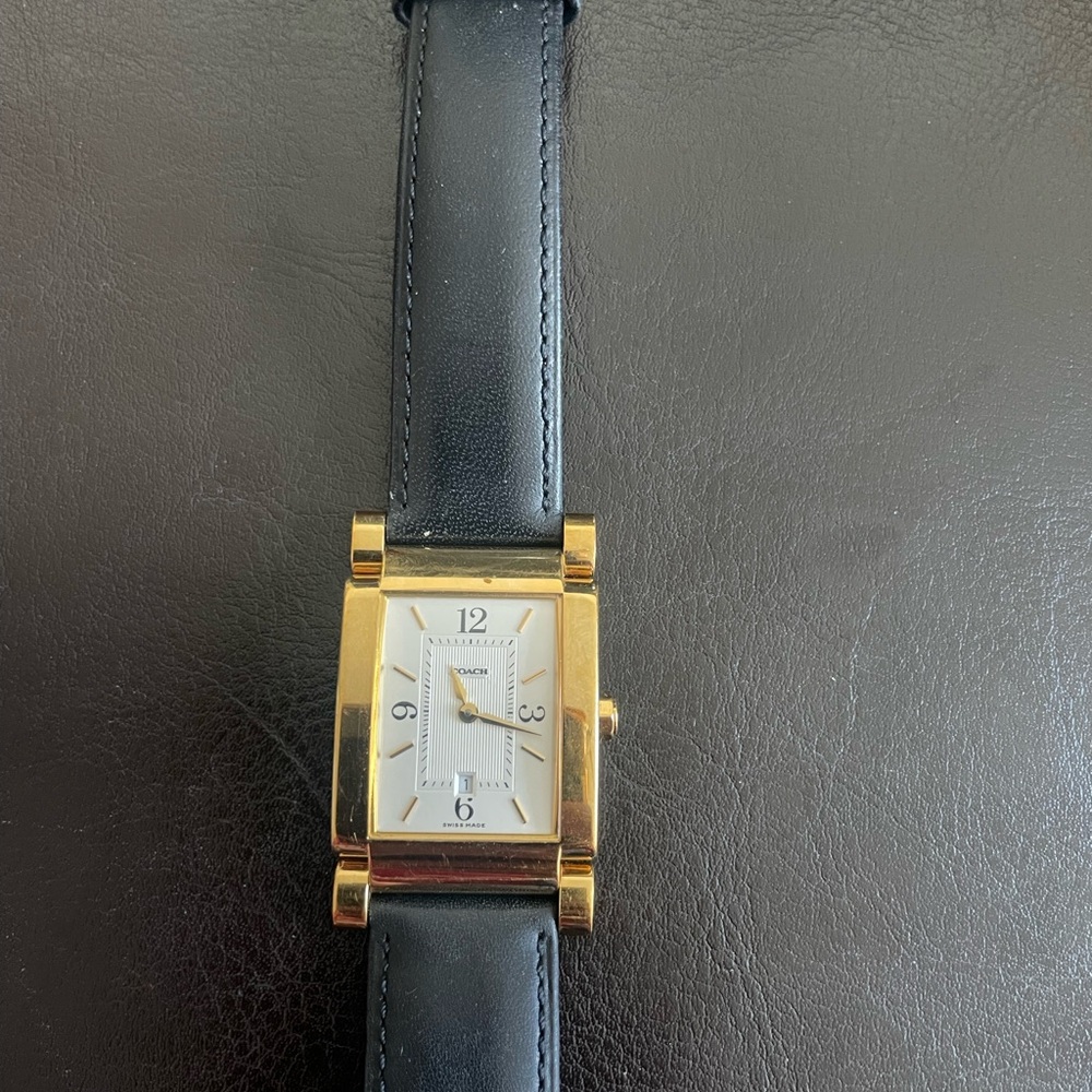 Vintage Coach Gold and Black Men's Watch